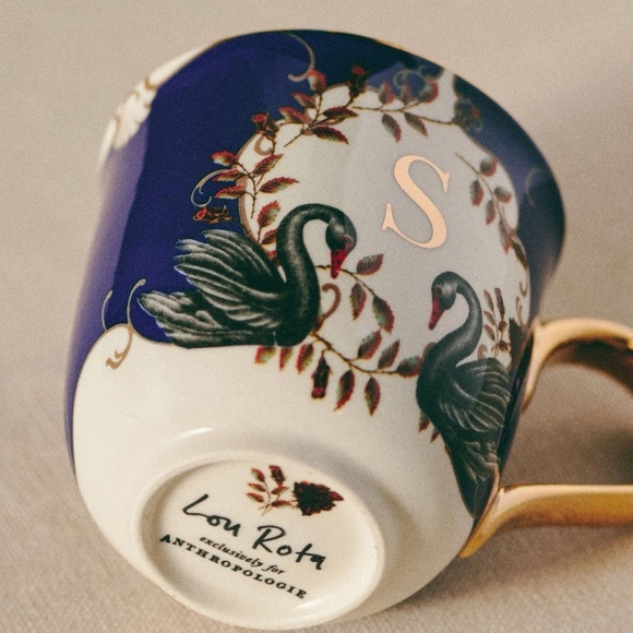 NWT Anthropologie Lou Rota Monogram Nature Mug Letter S - Picture 3 of 3